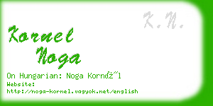 kornel noga business card